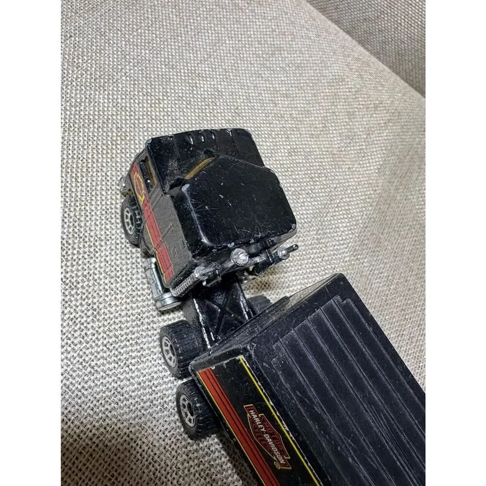 Vintage Matchbox 1981 Harley-Davidson Livery Articulated Trailer Kenworth Truck